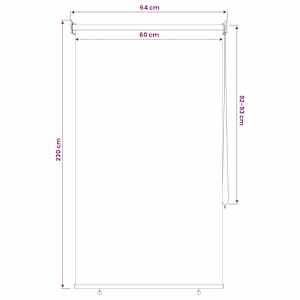 Rolety UV ochrana Krémová 60 x 230 cm Polyester - obrázek 12