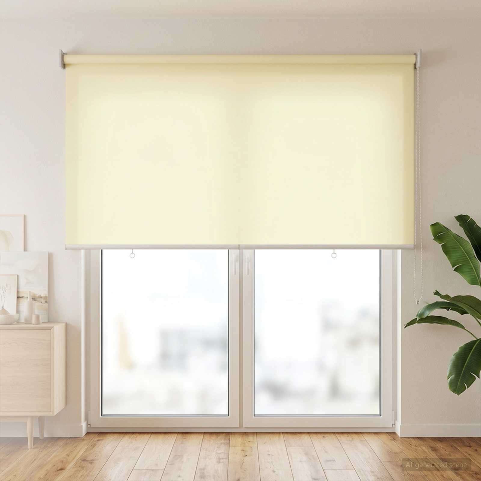Rolgordijn UV-bescherming Crèmekleurig 120 x 230 cm Polyester image 3