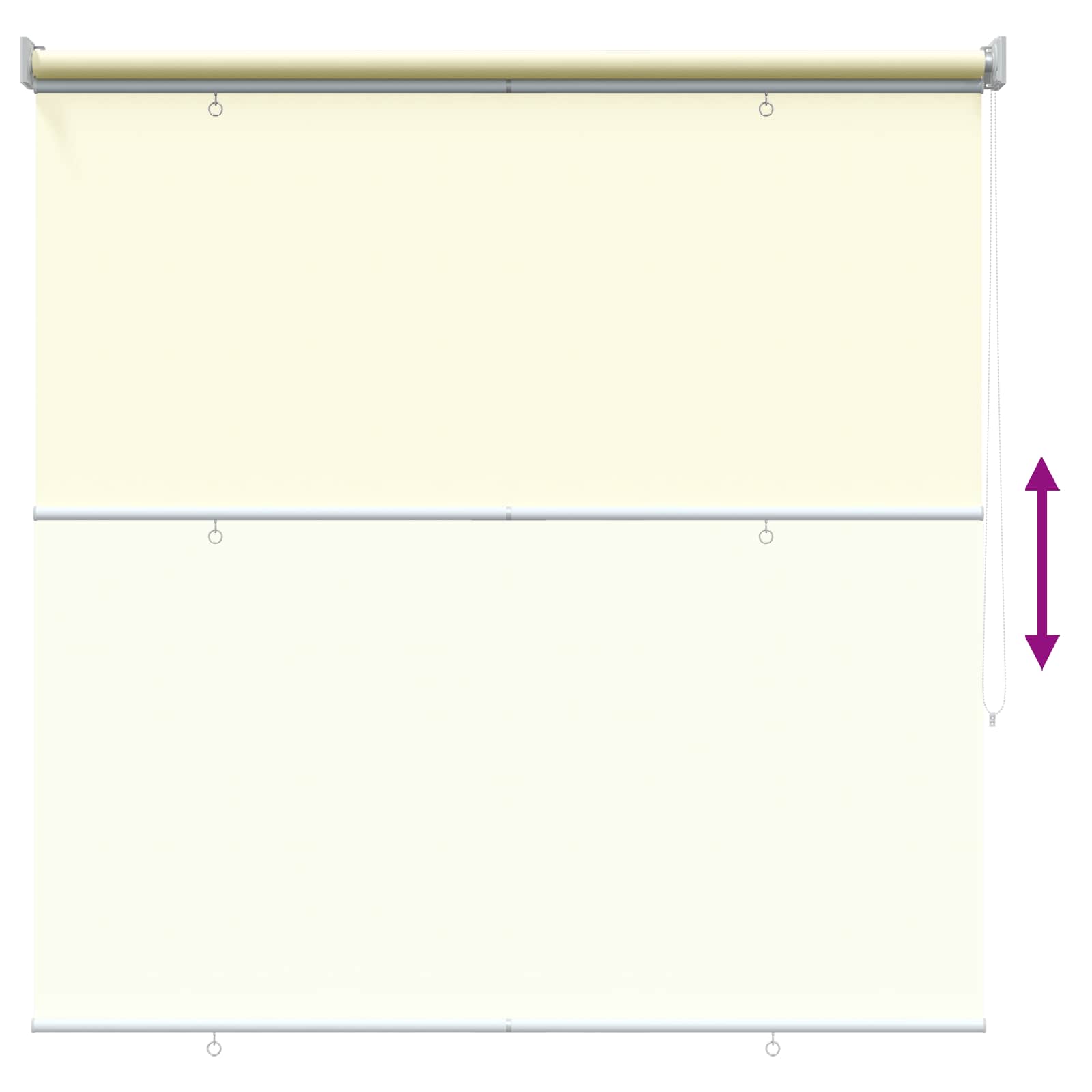 Rolgordijn UV-bescherming Crèmekleurig 120 x 230 cm Polyester image 8
