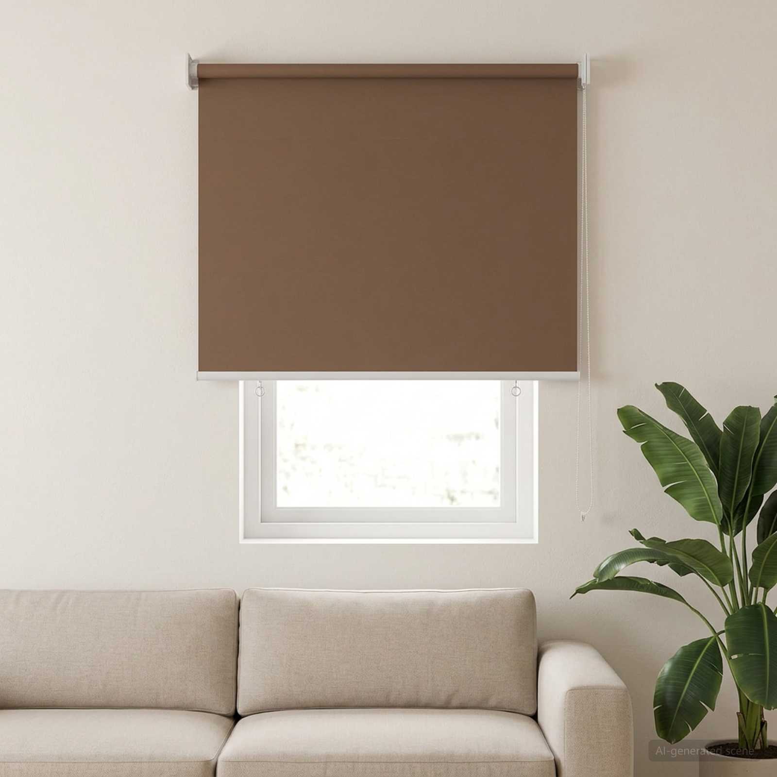 Rolgordijn UV-bescherming Taupe 80 x 140 cm Polyester image 3