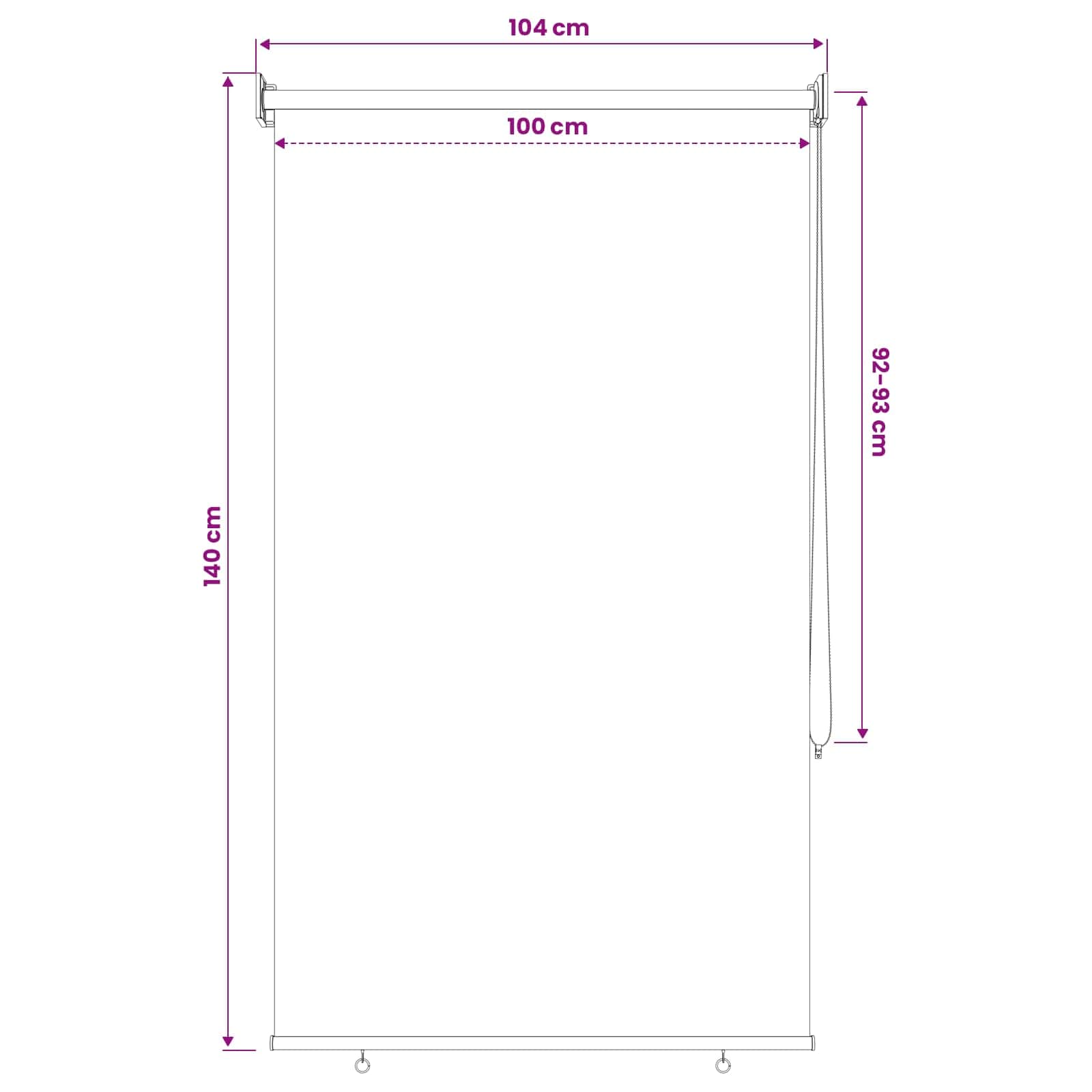 Rolgordijn UV-bescherming Taupe 100 x 140 cm Polyester image 12
