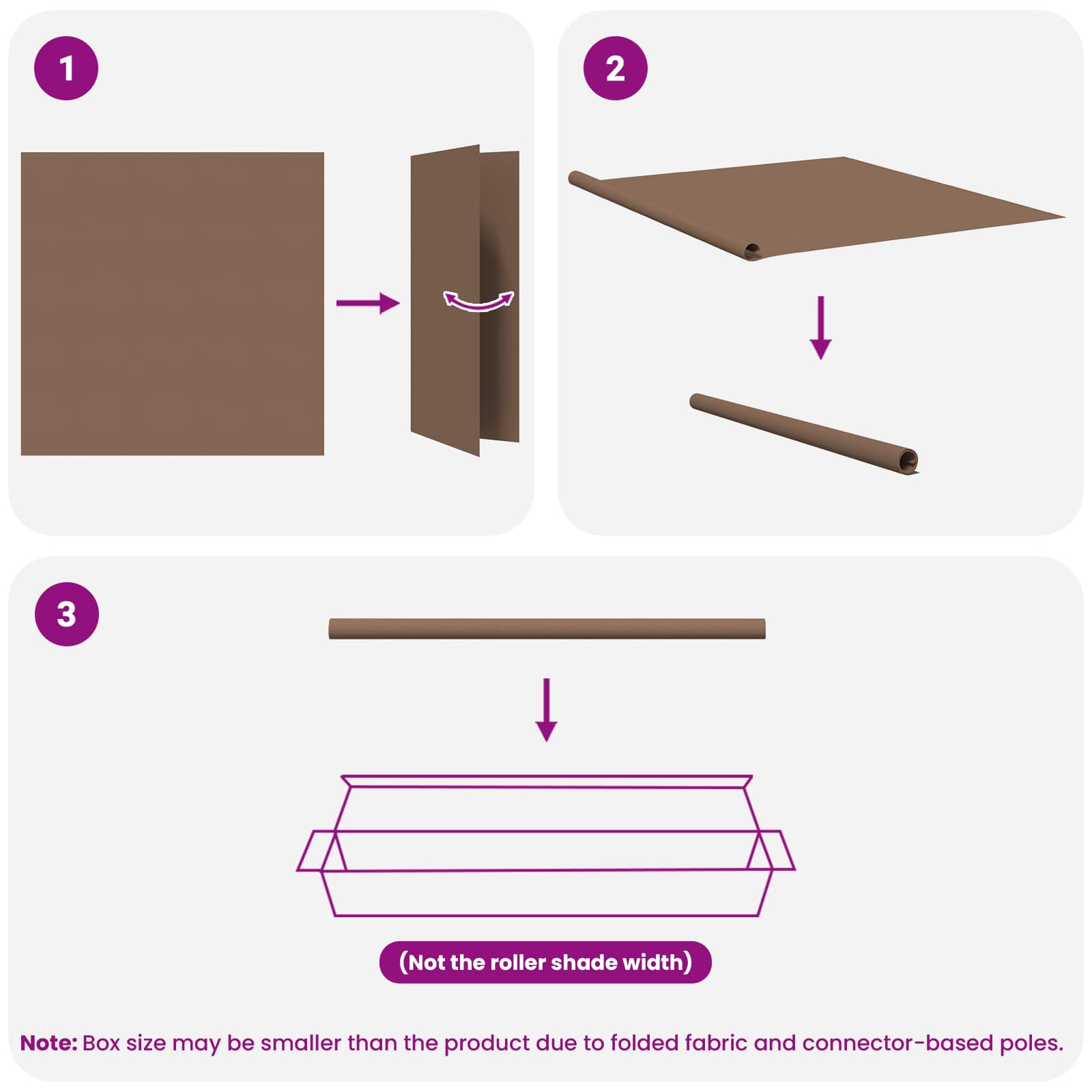 Rolgordijn UV-bescherming Taupe 140 x 140 cm Polyester image 14
