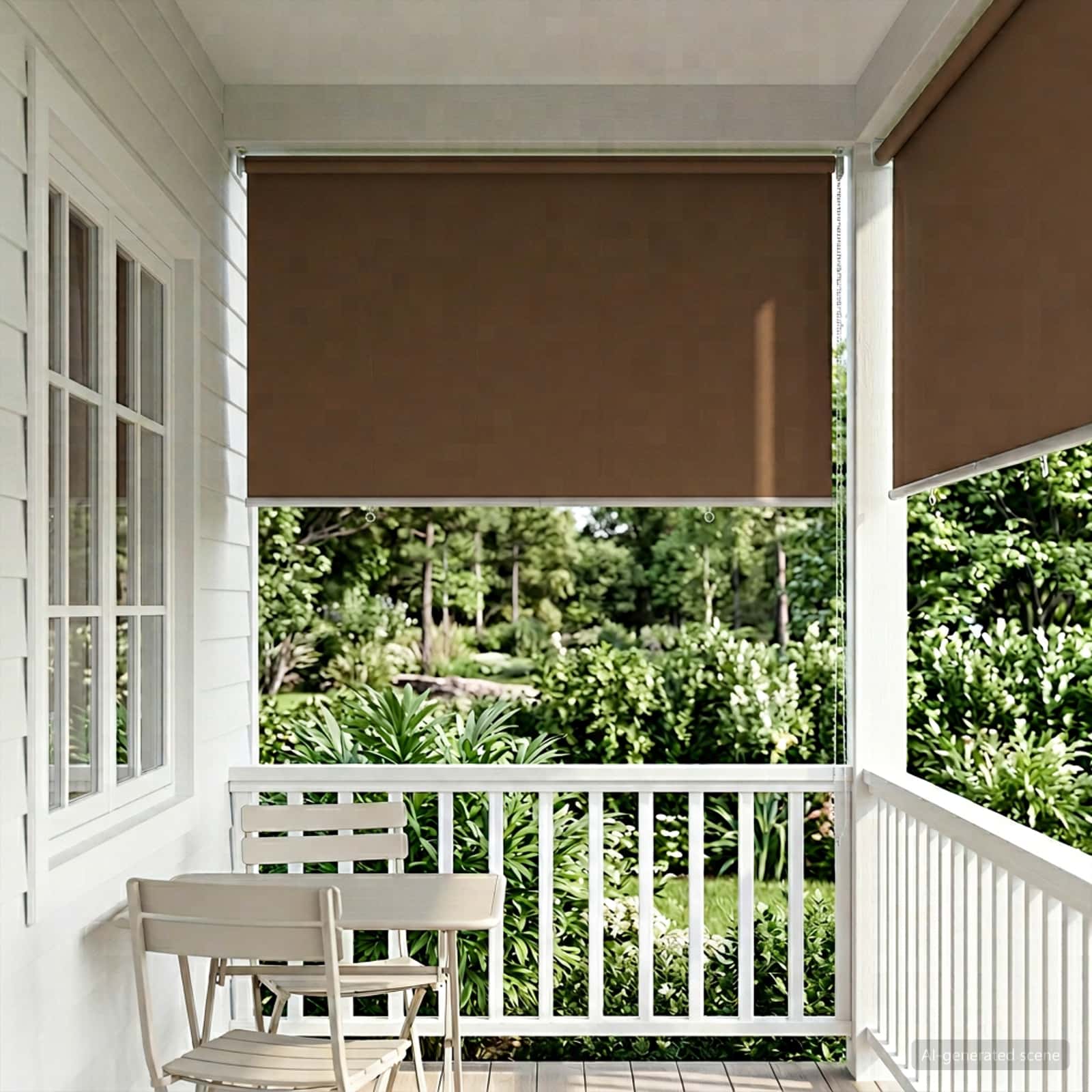 Rolgordijn UV-bescherming Taupe 140 x 140 cm Polyester image 1