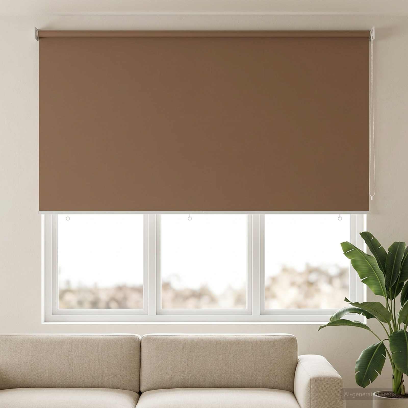 Rolgordijn UV-bescherming Taupe 180 x 140 cm Polyester image 3