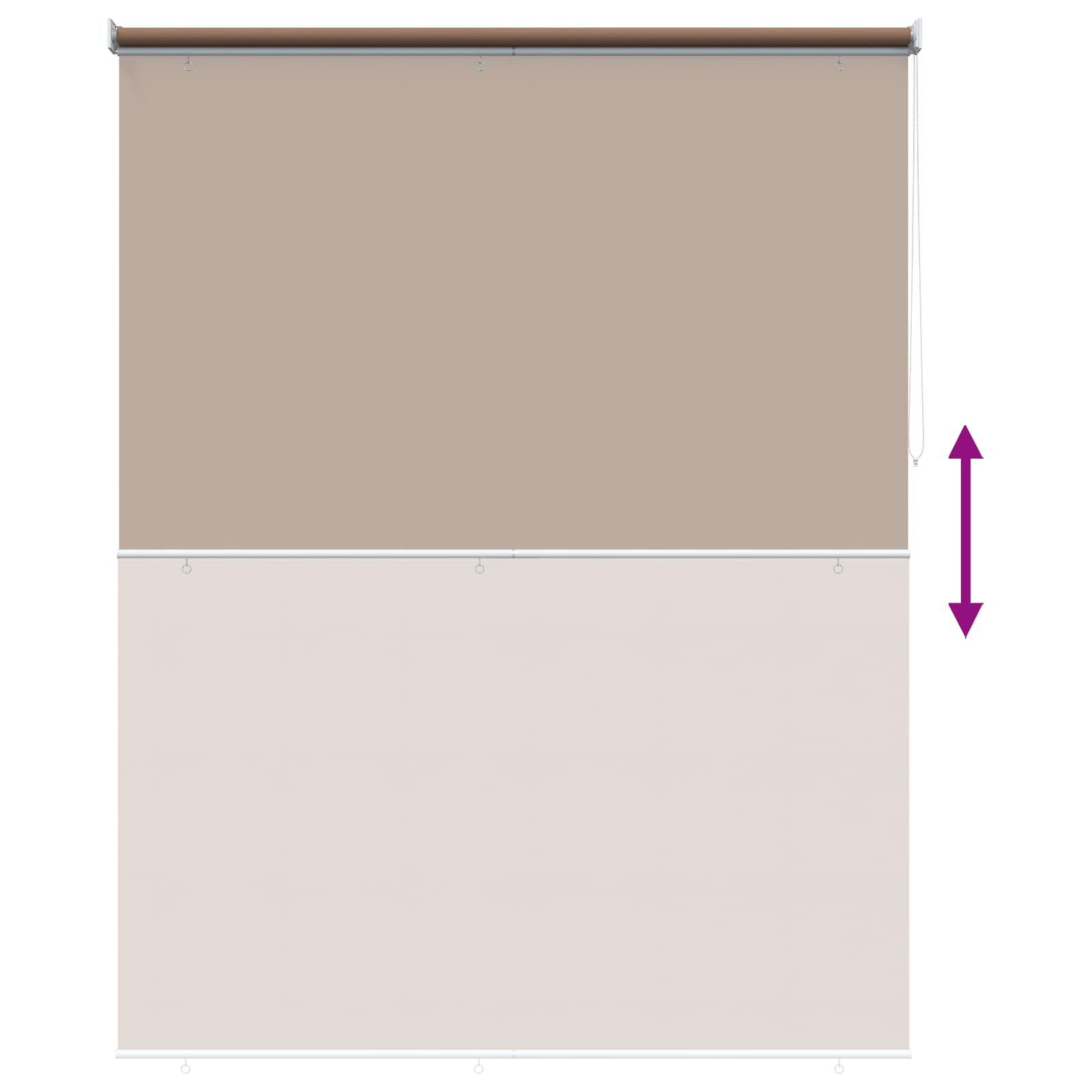 Rolgordijn UV-bescherming Taupe 180 x 140 cm Polyester image 8