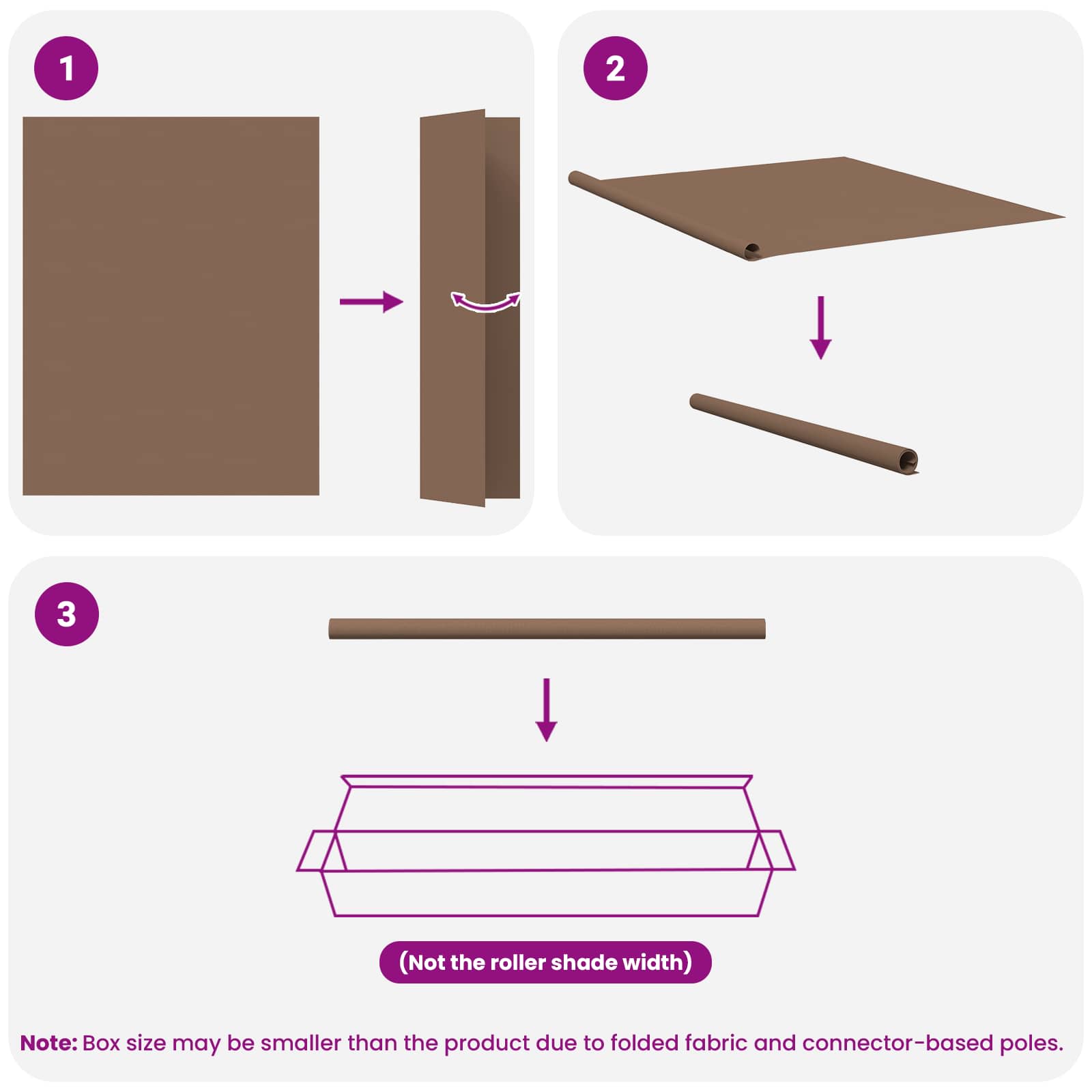 Rolgordijn UV-bescherming Taupe 160 x 230 cm Polyester image 14