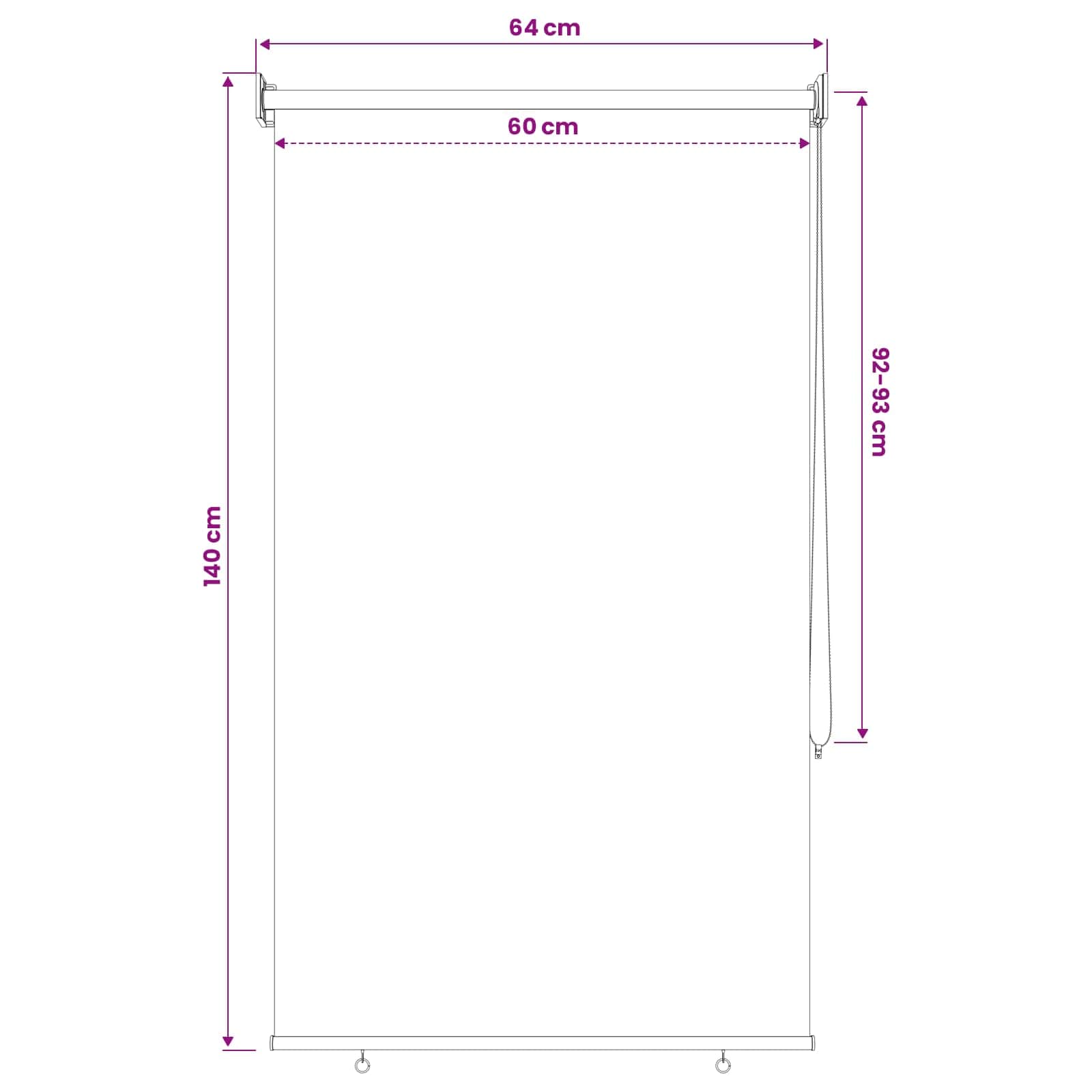 Rolgordijn UV-bescherming Antracietkleurig 60 x 140 cm image 12