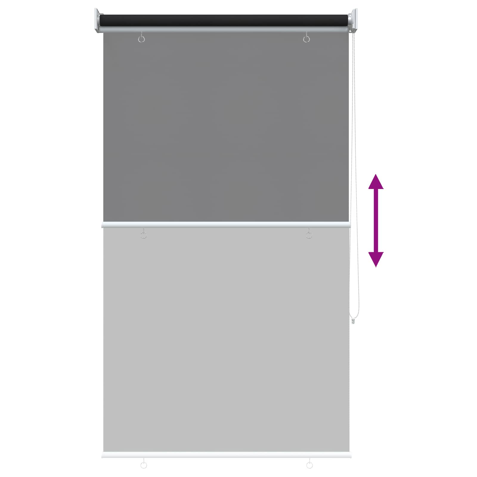 Rolgordijn UV-bescherming Antracietkleurig 100 x 140 cm image 8