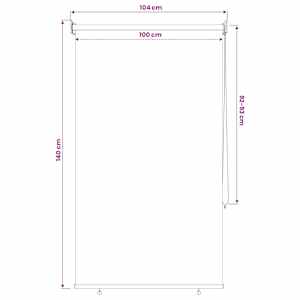 Rolety UV ochrana Antracitová 100 x 140 cm Polyester - obrázek 12