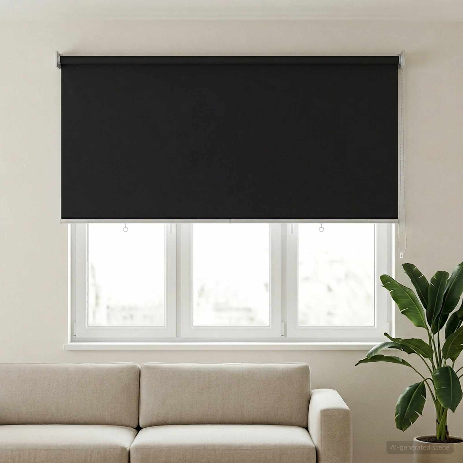Rolgordijn UV-bescherming Antracietkleurig 120 x 140 cm image 3