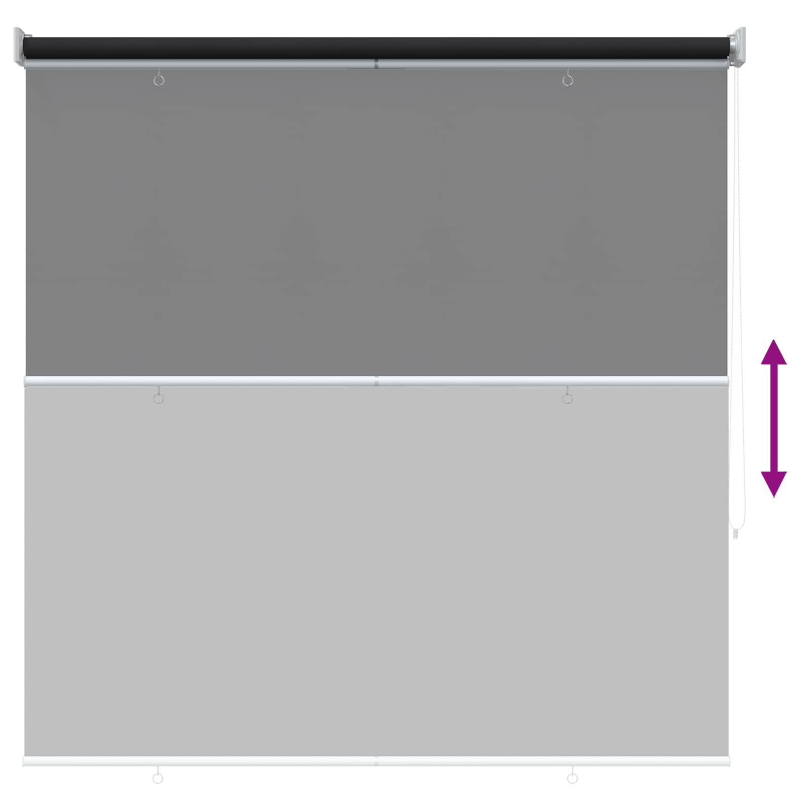 Rolgordijn UV-bescherming Antracietkleurig 120 x 140 cm image 8