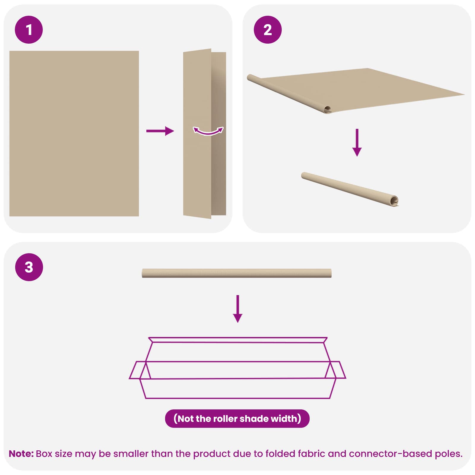 Rolgordijn UV-bescherming Beige 160 x 140 cm Polyester image 14