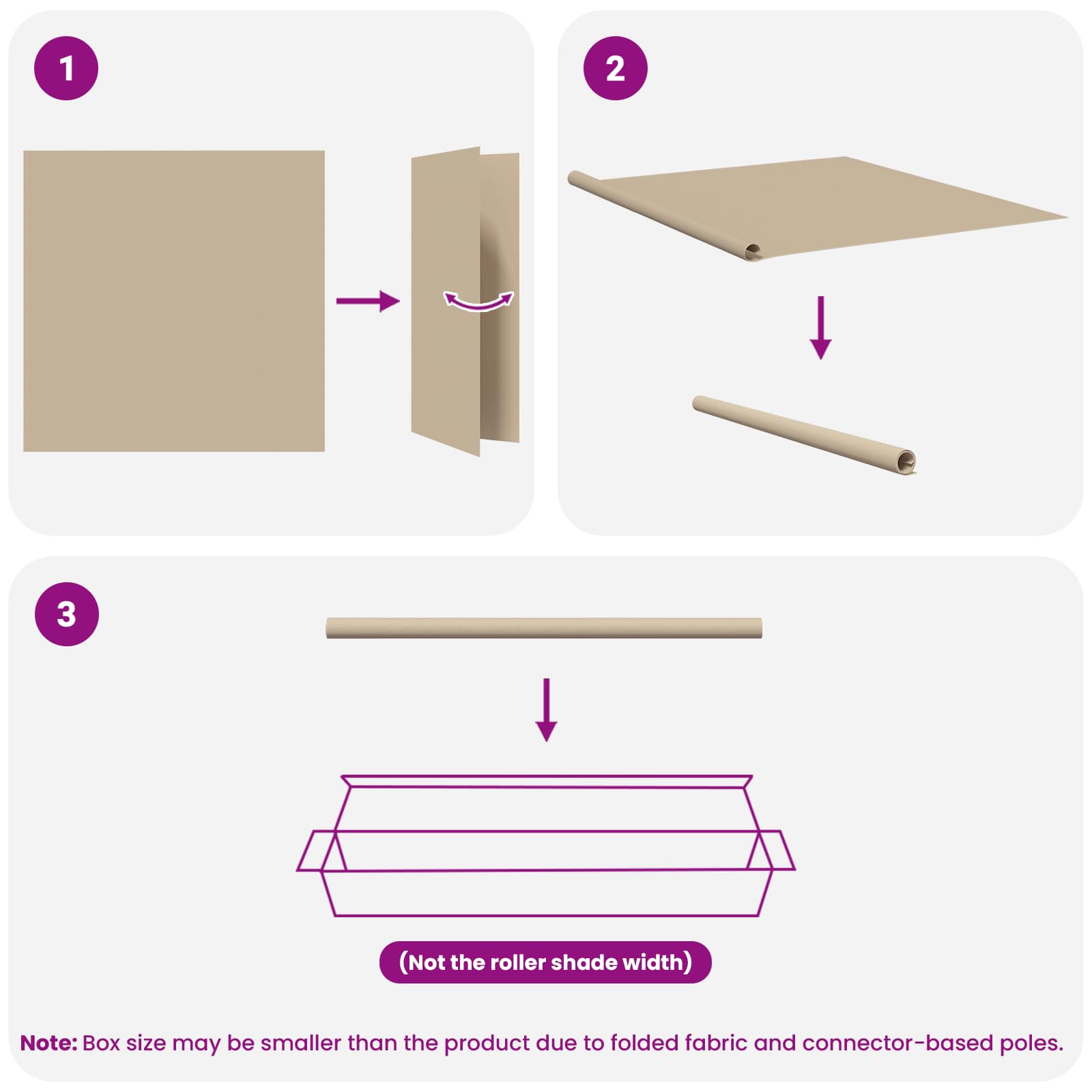 Rolgordijn UV-bescherming Beige 120 x 230 cm Polyester image 14