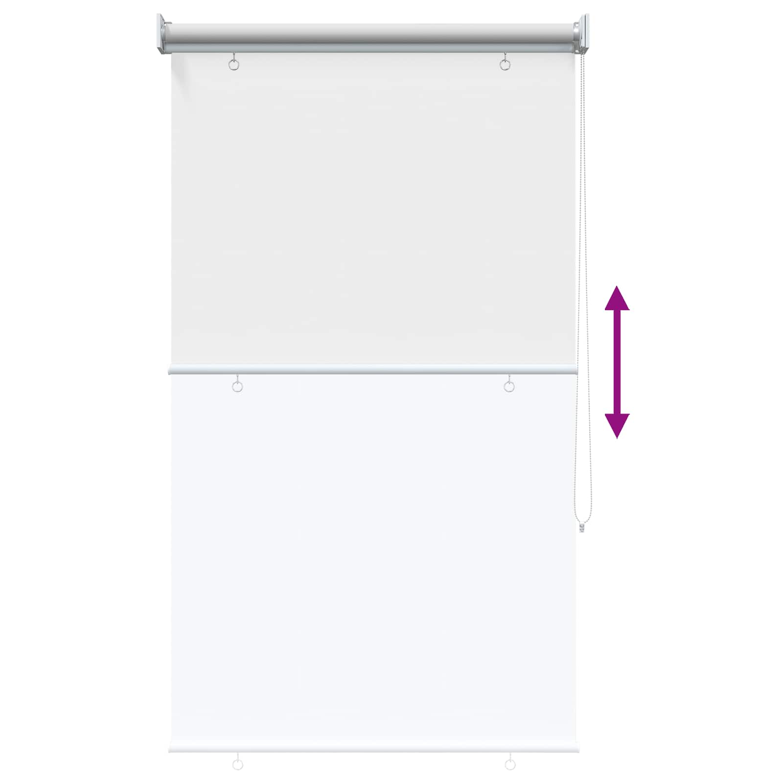 Rolgordijn UV-bescherming Wit 60 x 230 cm Polyester image 8