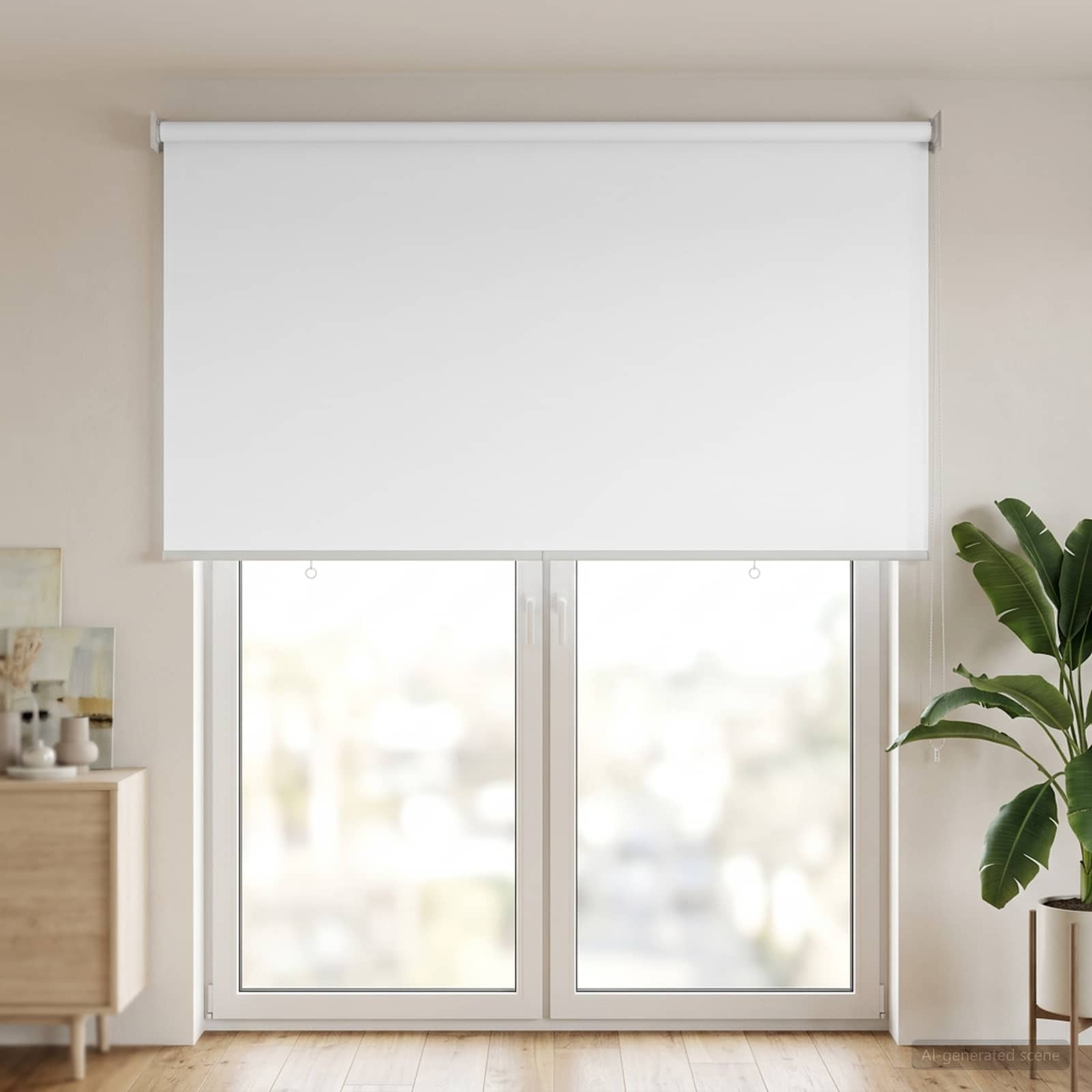 Rolgordijn UV-bescherming Wit 120 x 230 cm Polyester image 3