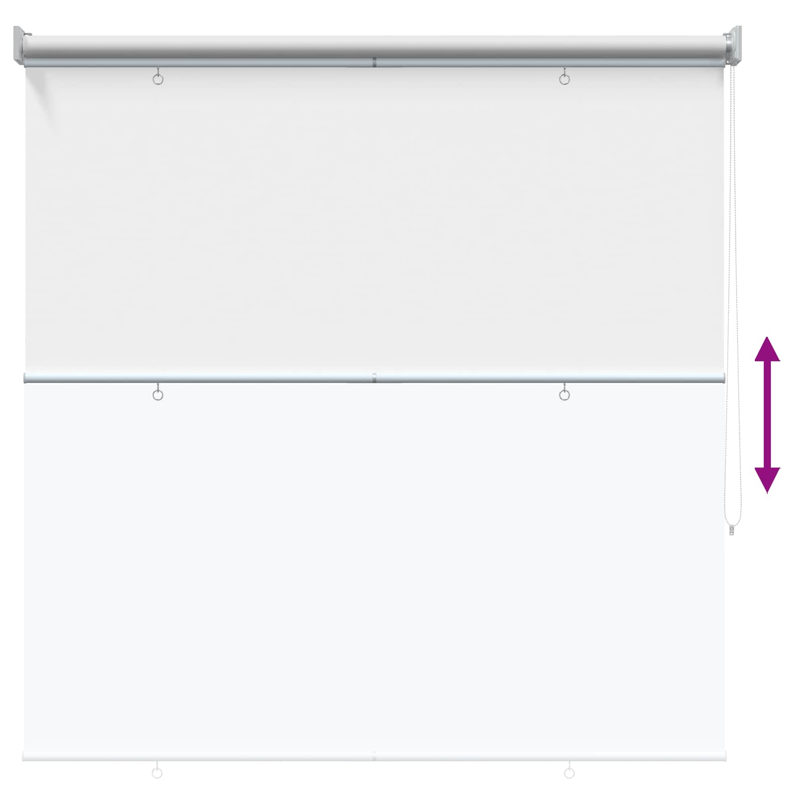 Rolgordijn UV-bescherming Wit 120 x 230 cm Polyester image 8