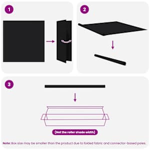Rolety UV ochrana Černá 100 x 230 cm Polyester - obrázek 15