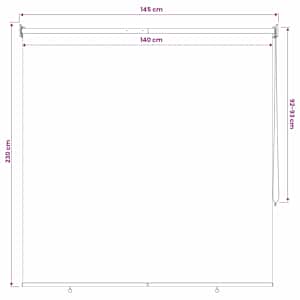 Rolety UV ochrana Černá 140 x 230 cm Polyester - obrázek 12