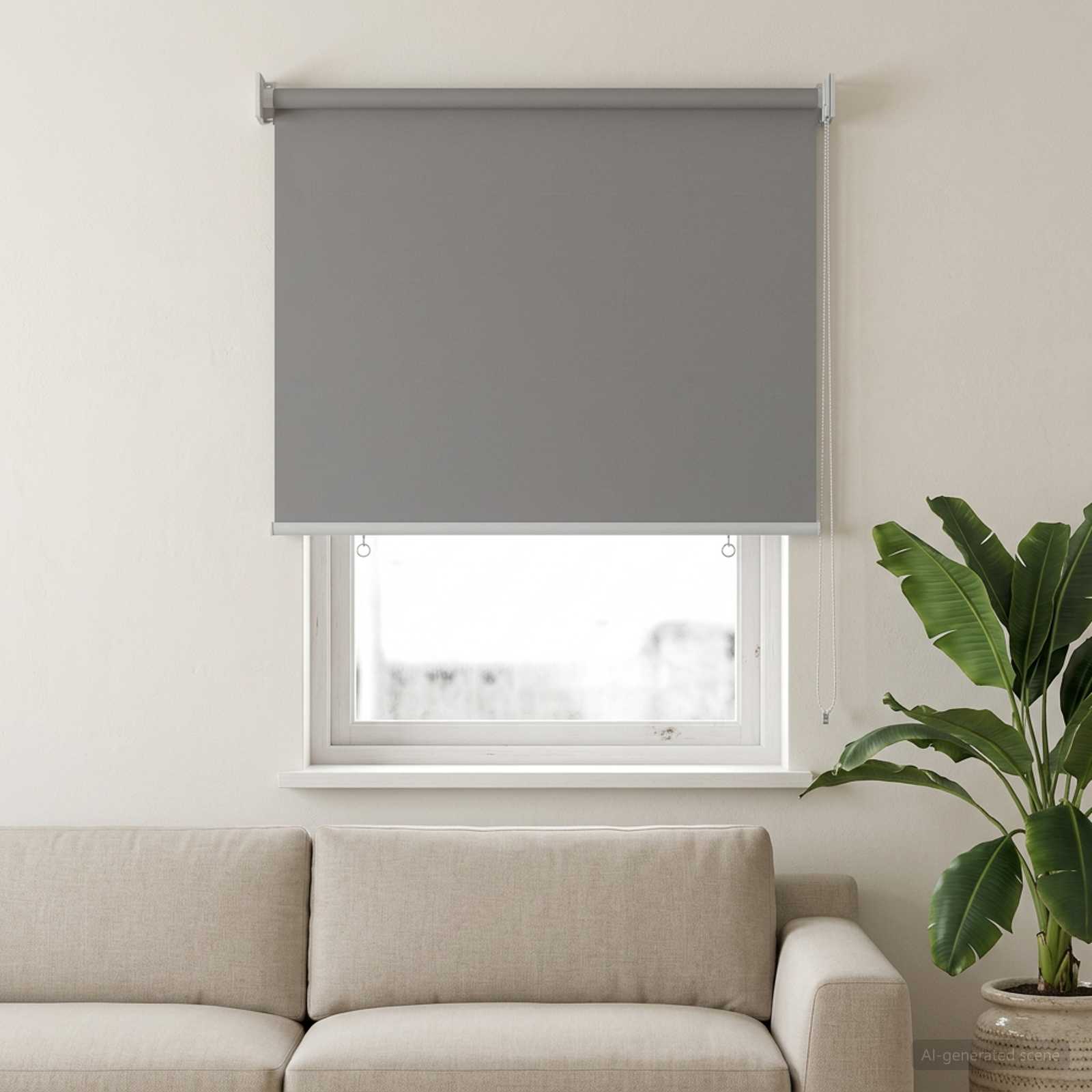 Rolgordijn UV-bescherming Lichtgrijs 60 x 140 cm Polyester image 3