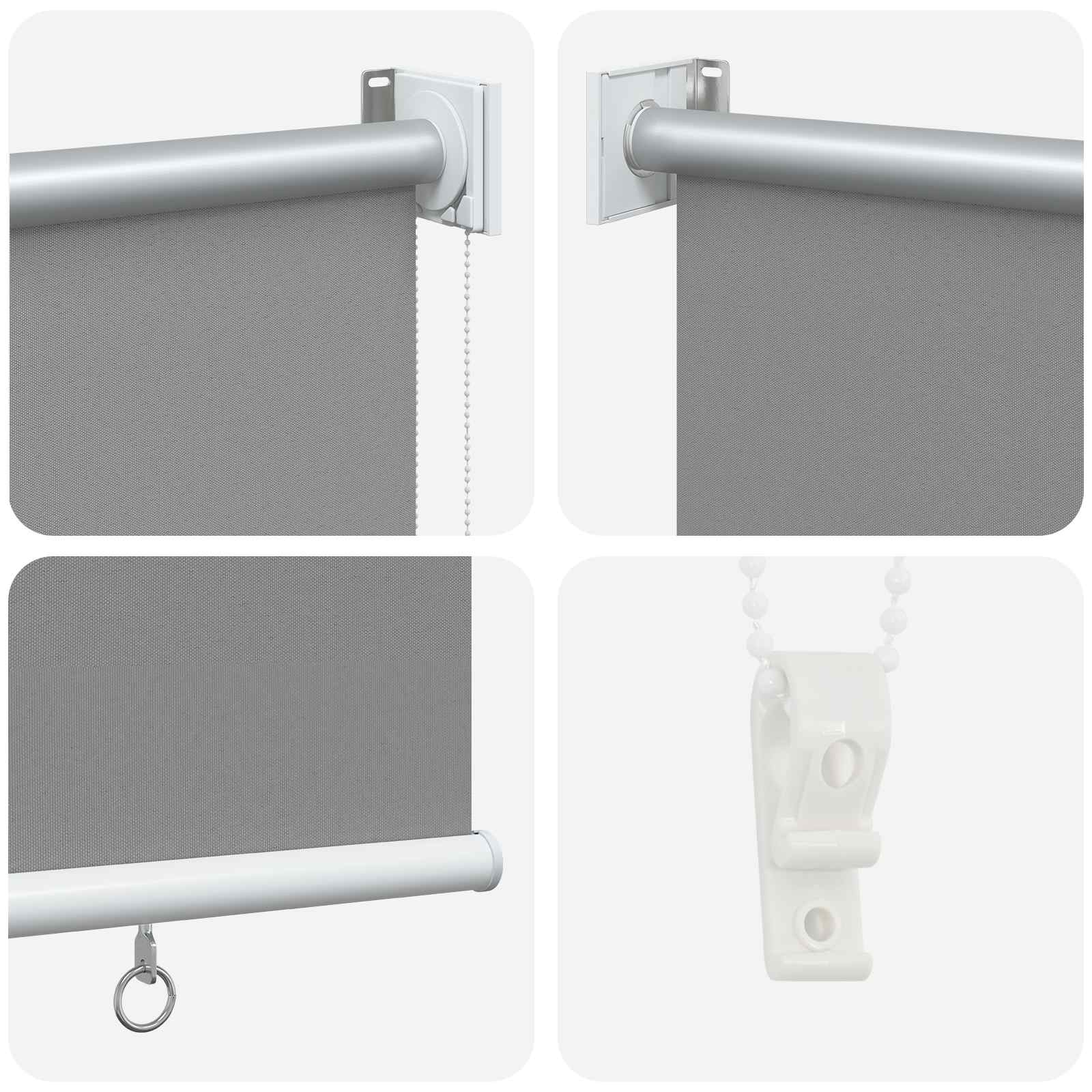 Rolgordijn UV-bescherming Lichtgrijs 80 x 230 cm Polyester image 5