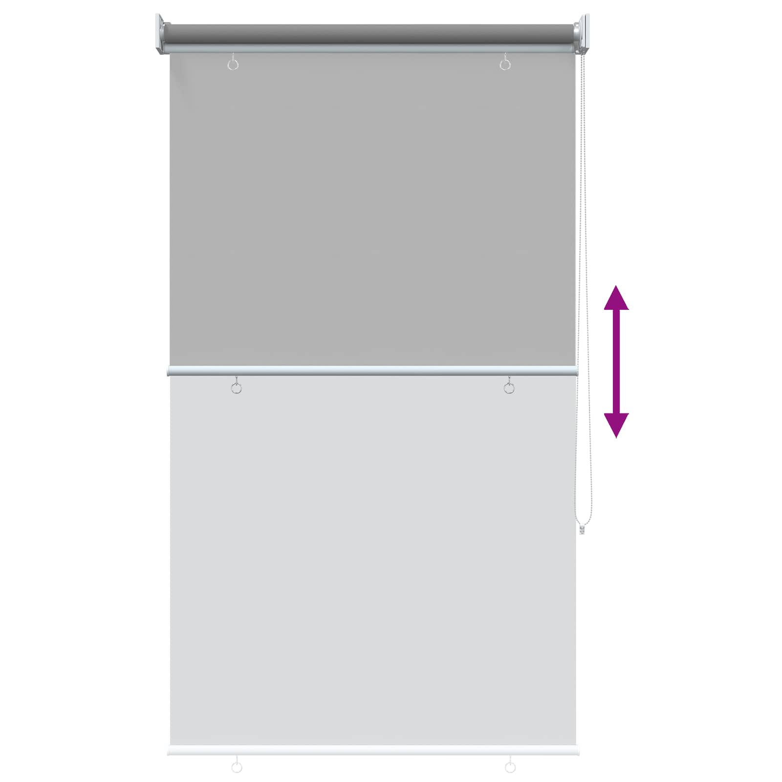 Rolgordijn UV-bescherming Lichtgrijs 80 x 230 cm Polyester image 8