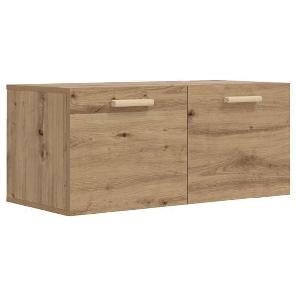 vidaXL Seinekapp Seinale kinnitav Artisan tamm 80 x 36,5 x 35 cm