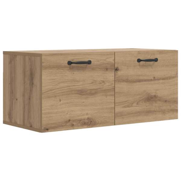 vidaXL Seinekapp Seinale kinnitav Artisan tamm 80 x 36,5 x 35 cm