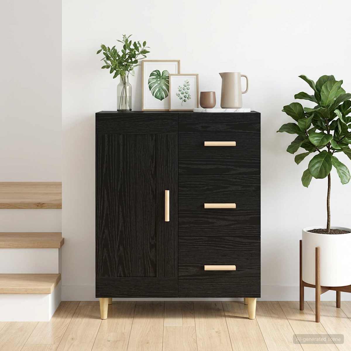 Sideboard 69,5 x 34 x 90 cm Konstrueret træ