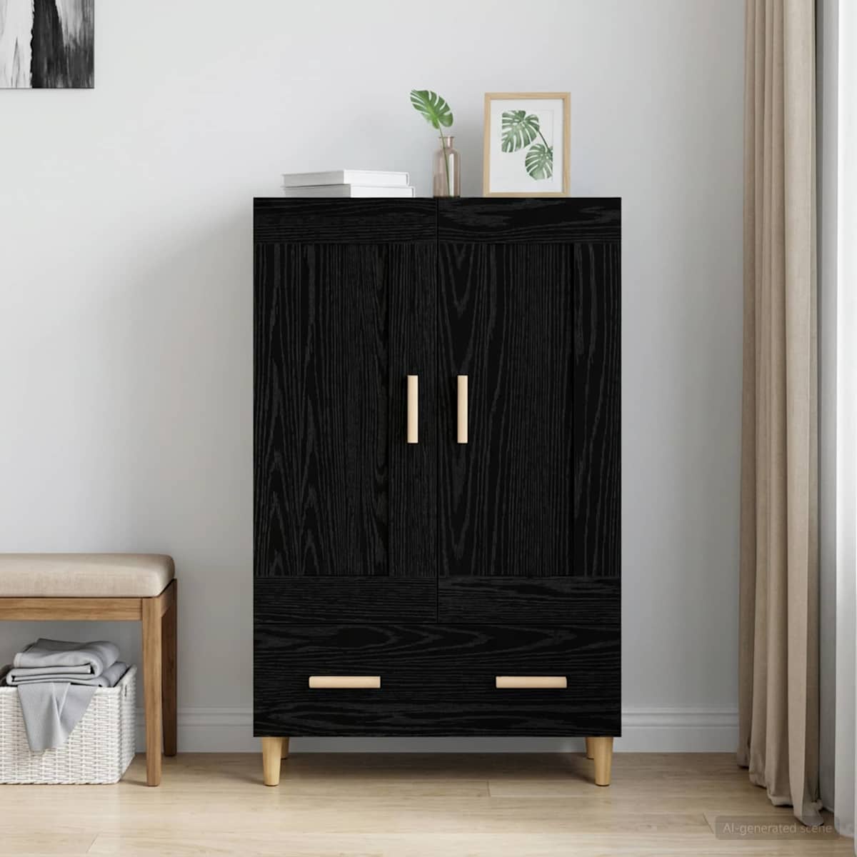 Highboard 70 x 31 x 115 cm Konstrueret træ