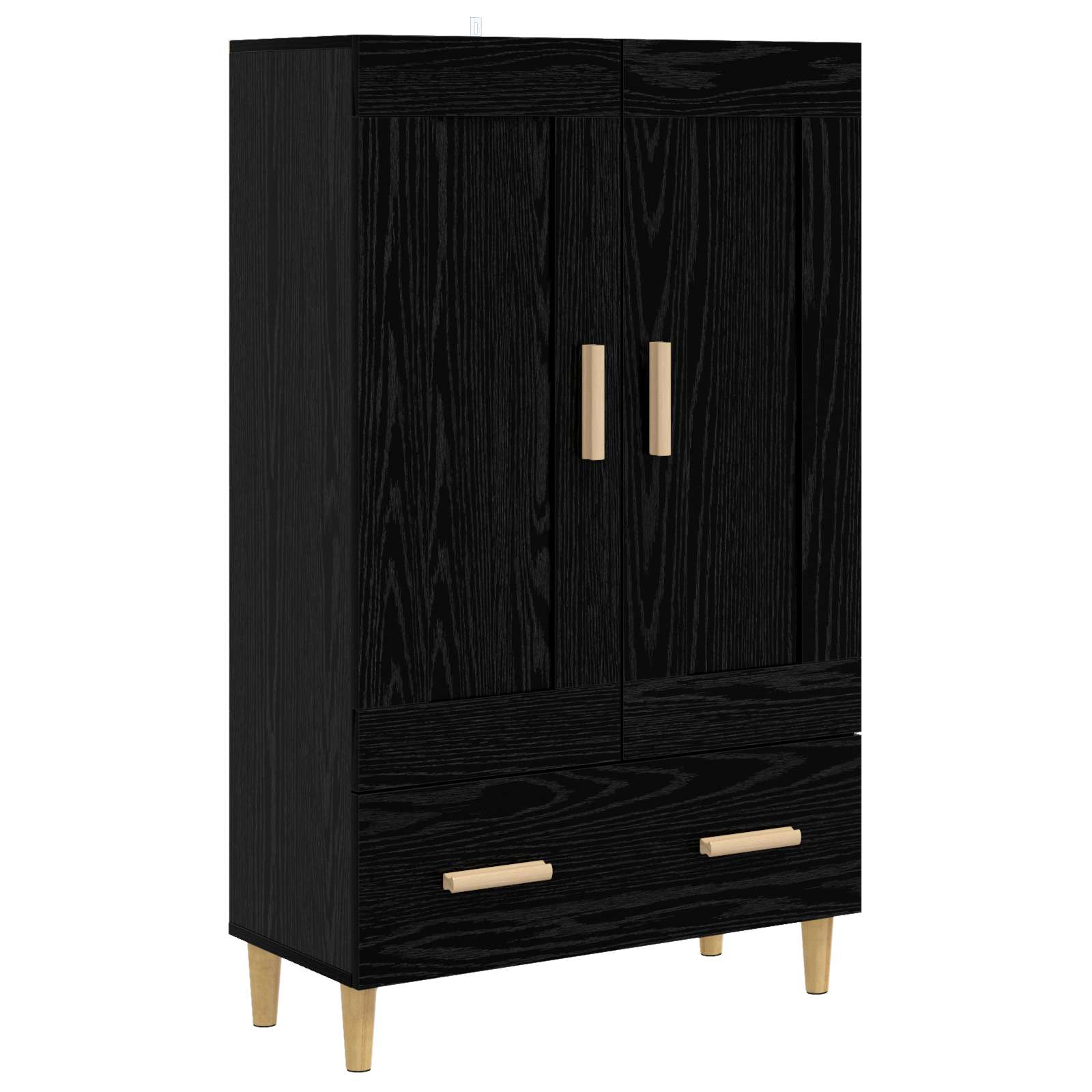 vidaXL Bufet Stejar Negru 70 x 31 x 115 cm Lemn prelucrat