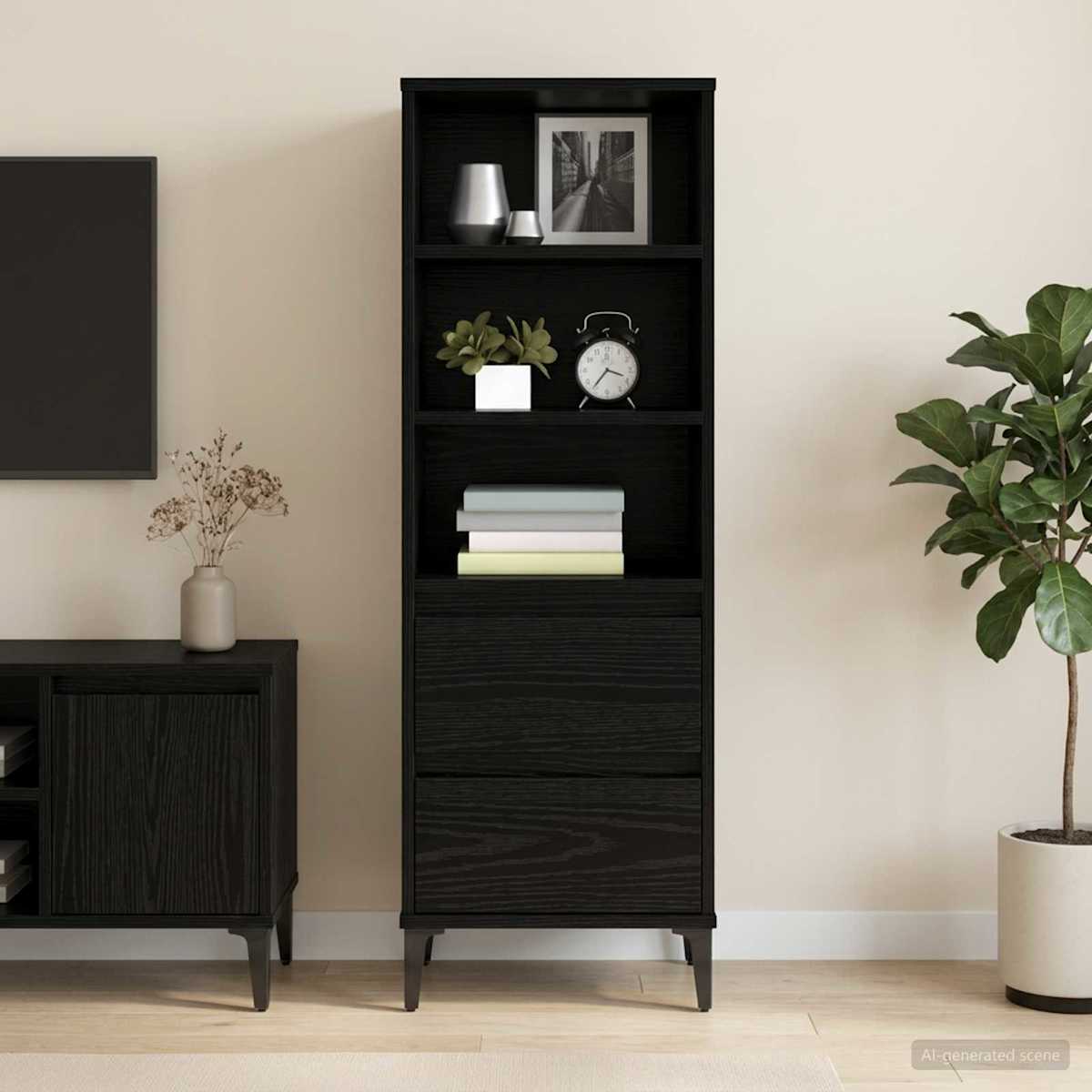 Highboard 40 x 36 x 110 cm Konstrueret træ - Billede 4