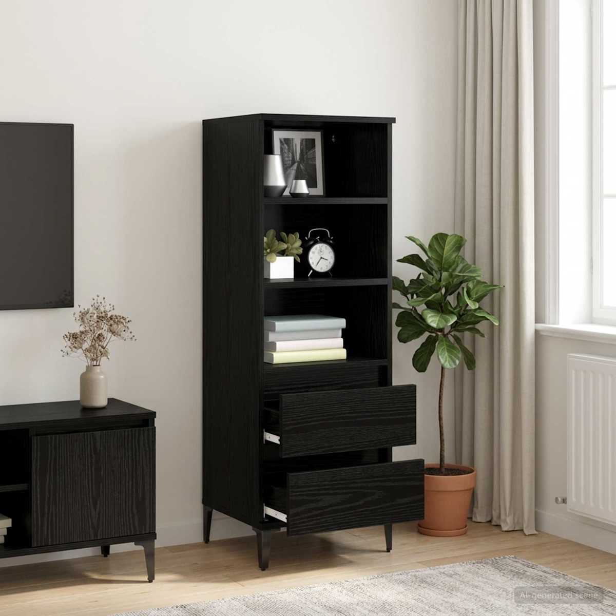 Highboard 40 x 36 x 110 cm Konstrueret træ