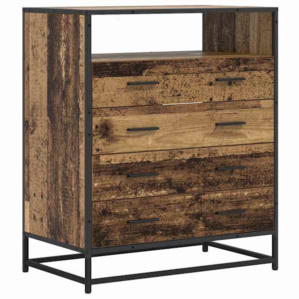 vidaXL Sahtlib&uuml;roo 4-Sahtel Vana puit 70 x 41 x 83,5 cm Tehispuit