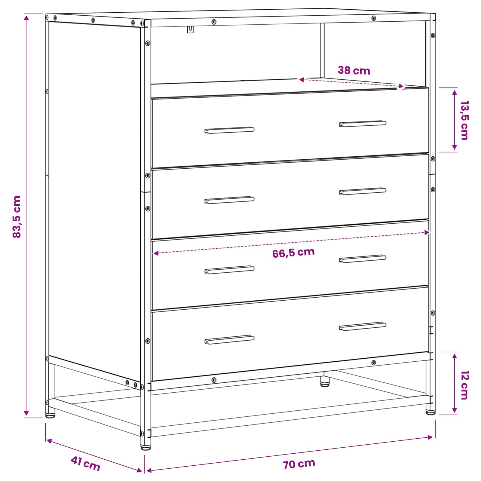 Drawer Cabinet Drawer size guide