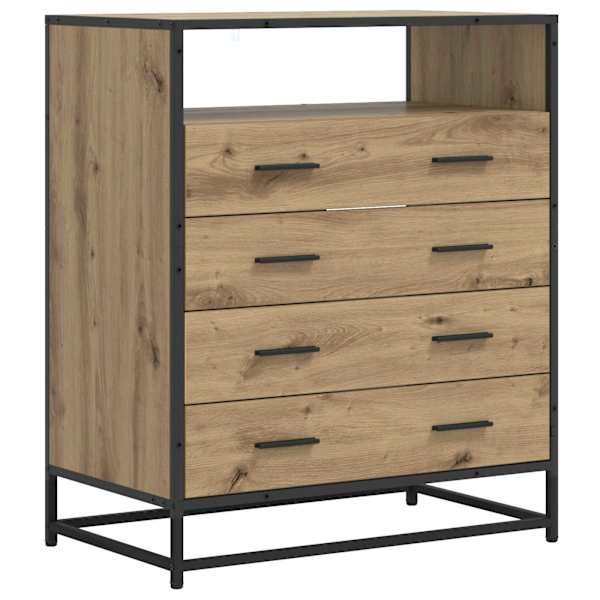 vidaXL Sahtlib&uuml;roo 4-Sahtel Artisan tamm 70 x 41 x 83,5 cm Tehispuit