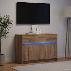 Televizní skříň 91 x 34 x 61 cm Dub artisan Kompozitní dřevo - obrázek 4