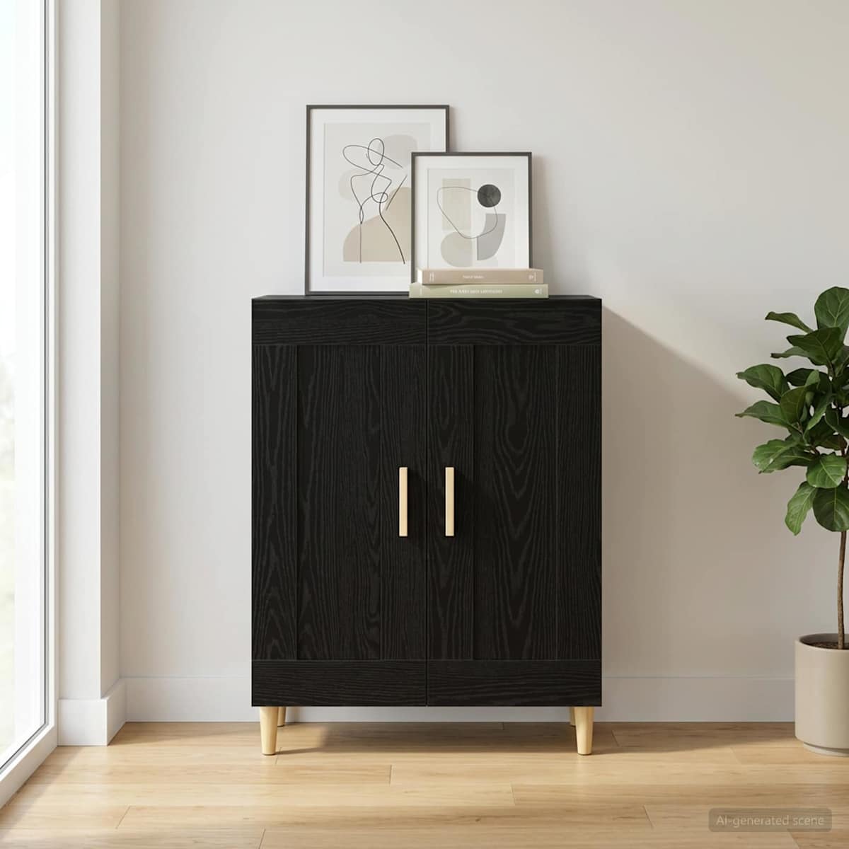 Sideboard 69,5 x 34 x 90 cm Konstrueret træ