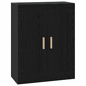 vidaXL Seinekapp Seinale kinnitav Must tamm 69,5 x 34 x 90 cm
