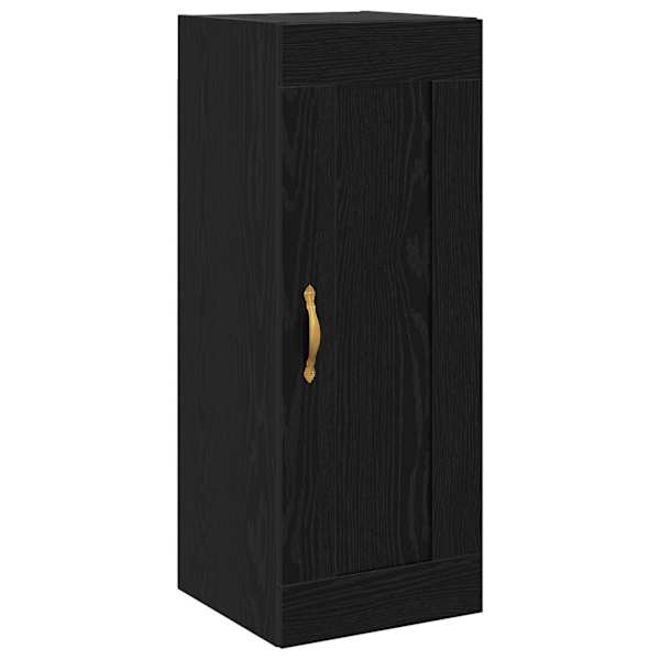 vidaXL Seinekapp Must tamm 34,5 x 34 x 90 cm Tehispuit