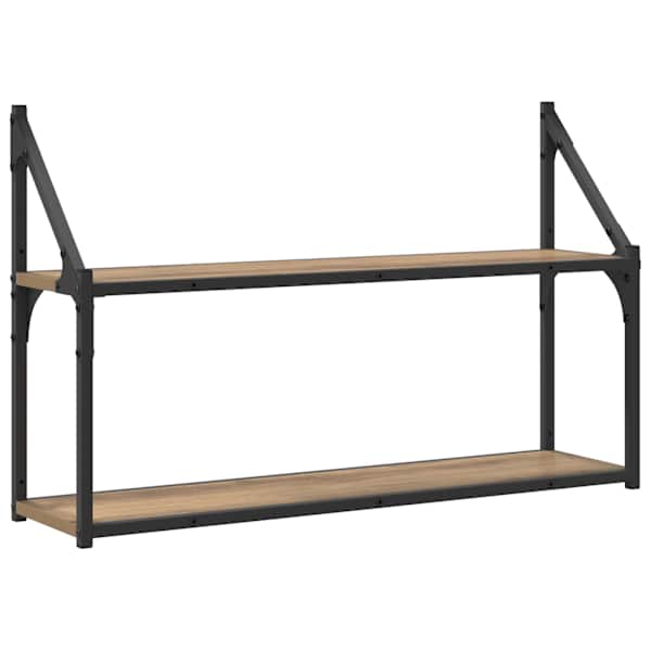 vidaXL Seinariiul Seinale kinnitav Artisan tamm 80 x 21 x 51 cm