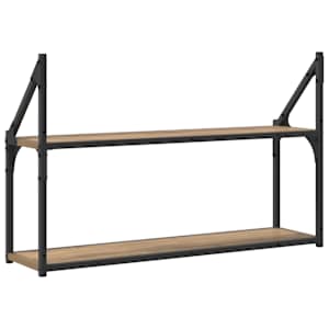 Nástěnná polička Nástěnná montáž Dub artisan 80 x 21 x 51 cm - obrázek 6