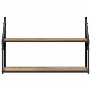 Nástěnná polička Nástěnná montáž Dub artisan 80 x 21 x 51 cm - obrázek 4