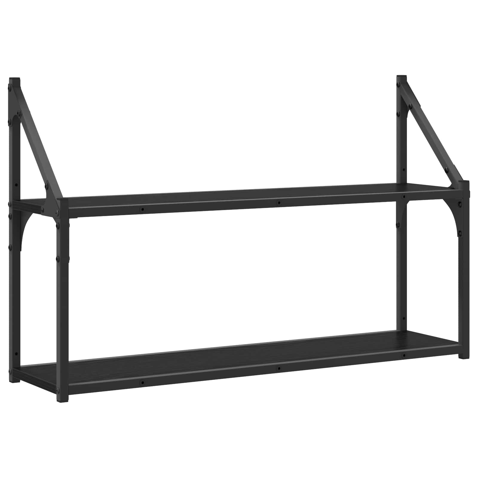 vidaXL Raft de perete Montare pe perete Stejar negru 80 x 21 x 51 cm