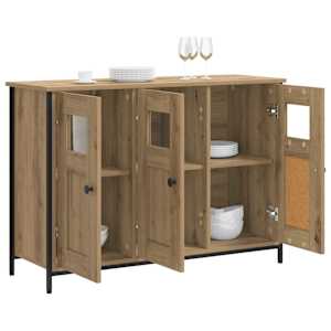 Servírovací skříň Dub artisan 100 x 35 x 70 cm Kompozitní dřevo - obrázek 4
