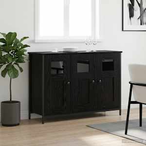 Servírovací skříň Černý dub 100 x 35 x 70 cm Kompozitní dřevo - obrázek 1