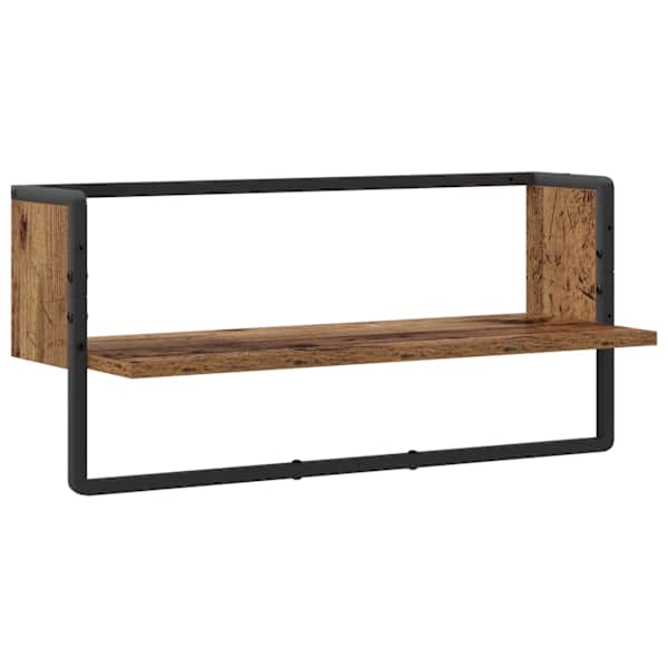 vidaXL Seinariiul Seinale kinnitav Vana puit 65 x 25 x 30 cm metall PB