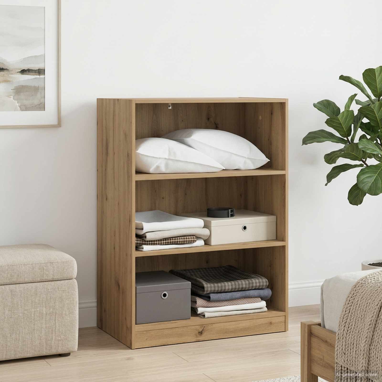 Kledingkast met plank Artisanaal eiken 77 x 48 x 102 cm PB image 1