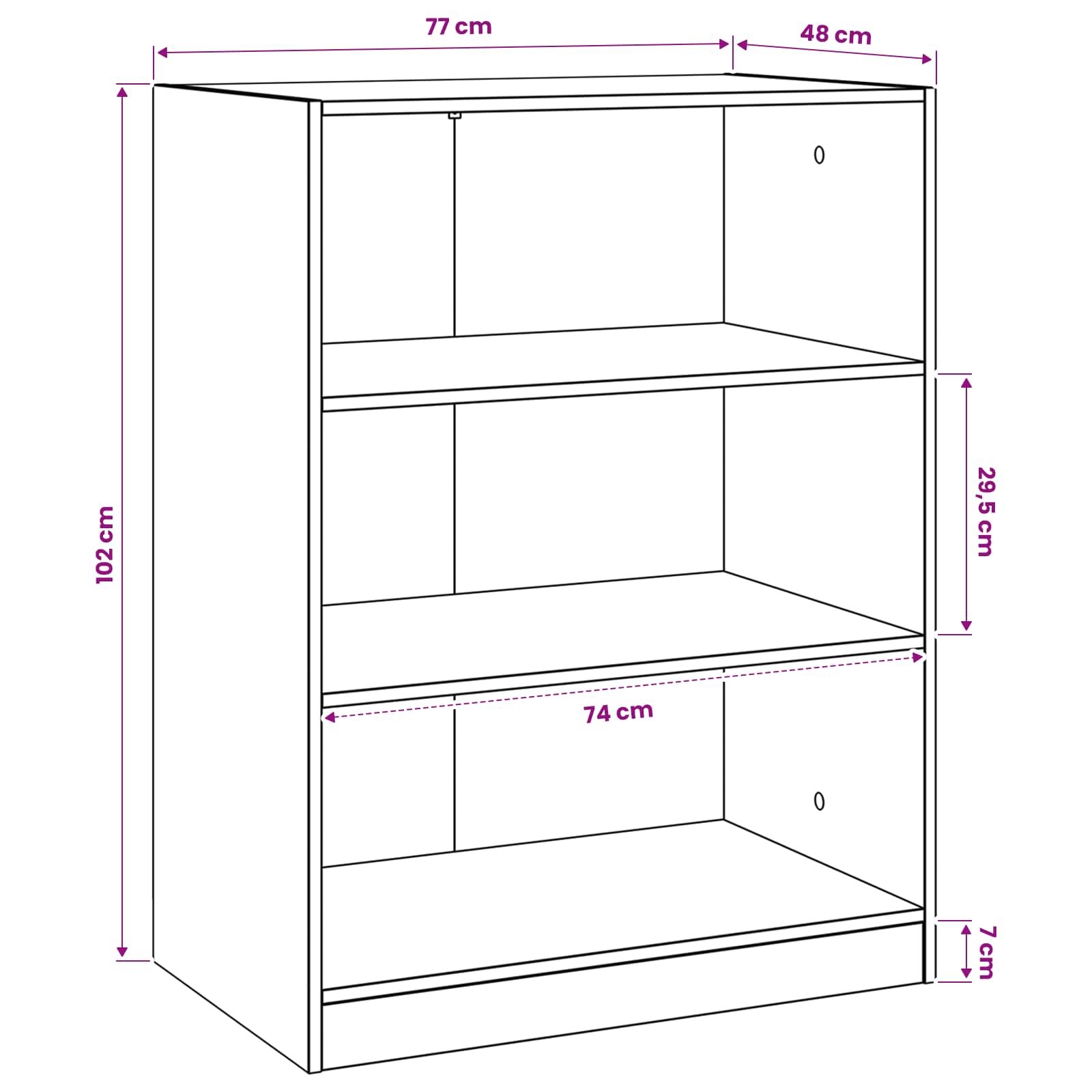 Kledingkast met plank Artisanaal eiken 77 x 48 x 102 cm PB image 10
