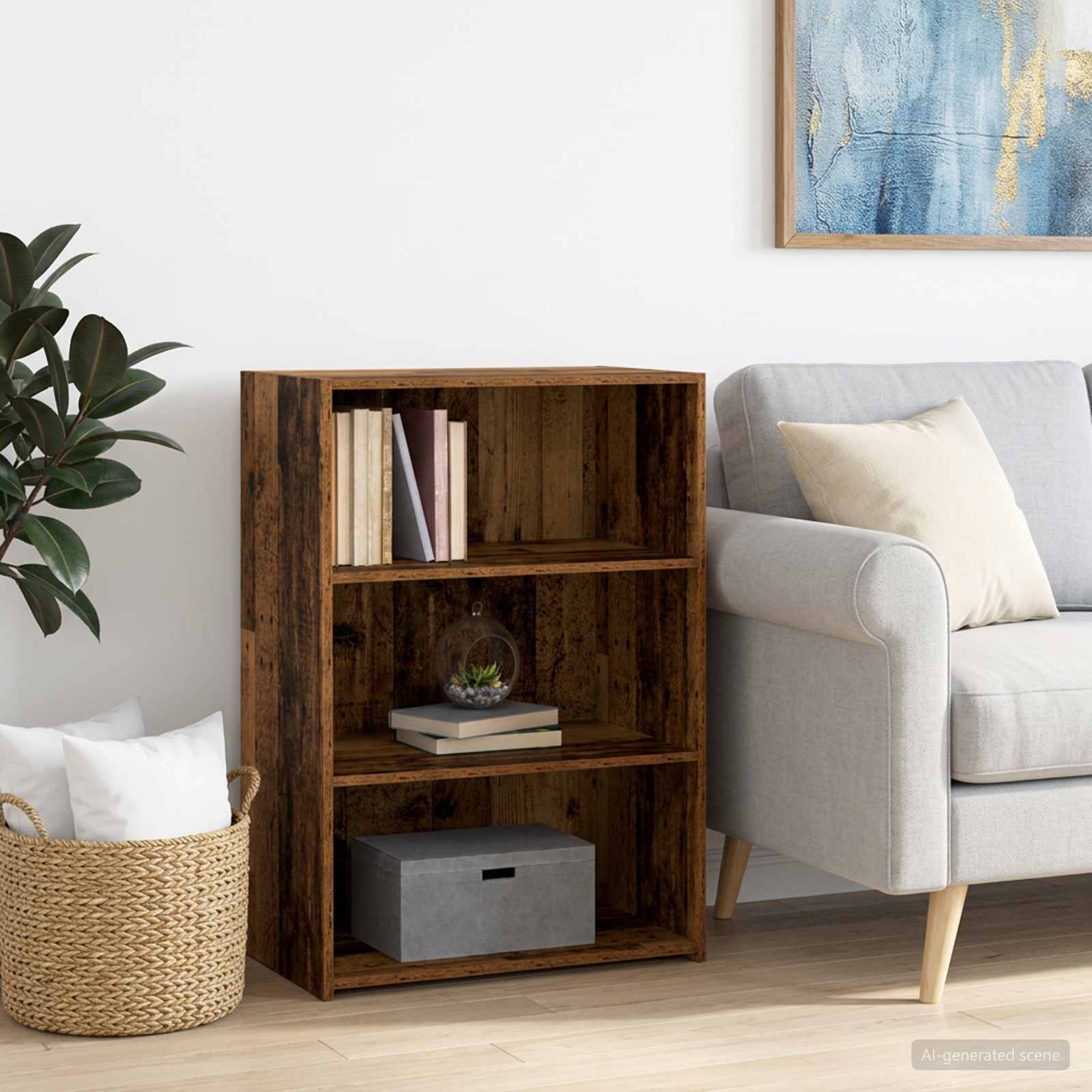 vidaXL Sivupöytä Vanha puu 70 x 41 x 93 cm Tekninen puu