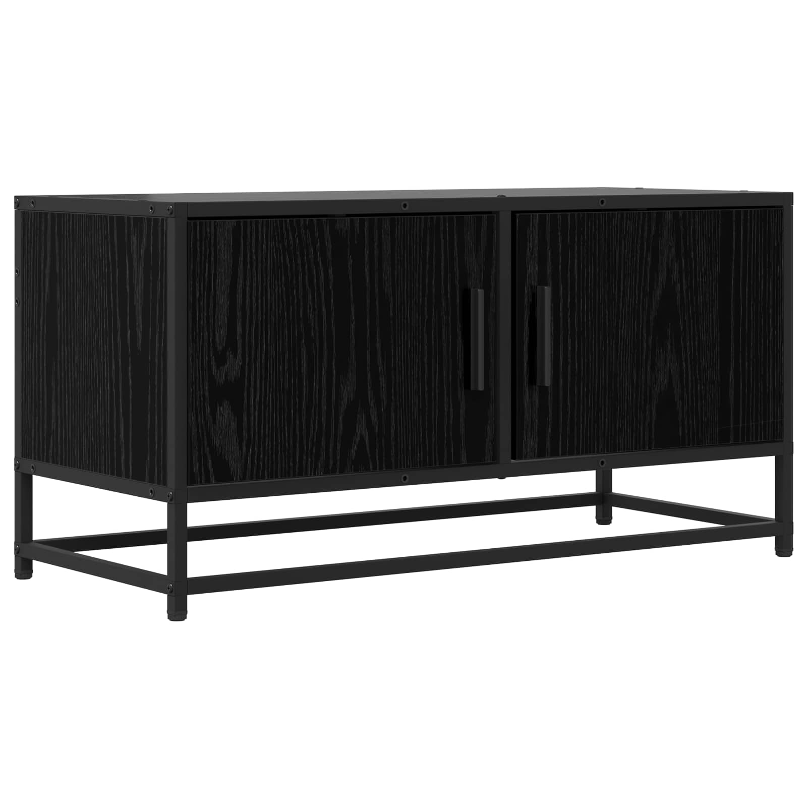 vidaXL Cabinet TV 80 x 34,5 x 40 cm Stejar Negru Lemn prelucrat
